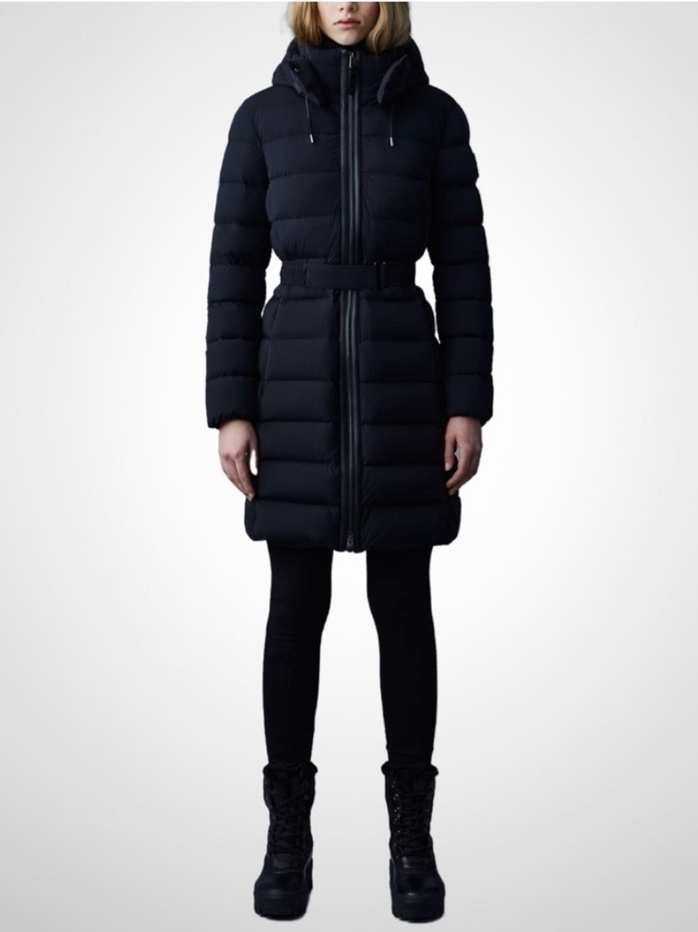 MACKAGE ASHLEY - STRETCH LIGHT DOWN WITH REMOVABLE HOOD size XS